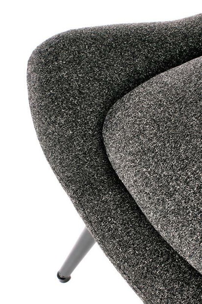 Relaxační křeslo Aletha (antracit + černá)