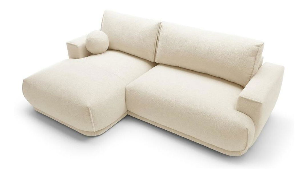 Rohová sedací souprava Dita mini (L) (vanilková + černá)