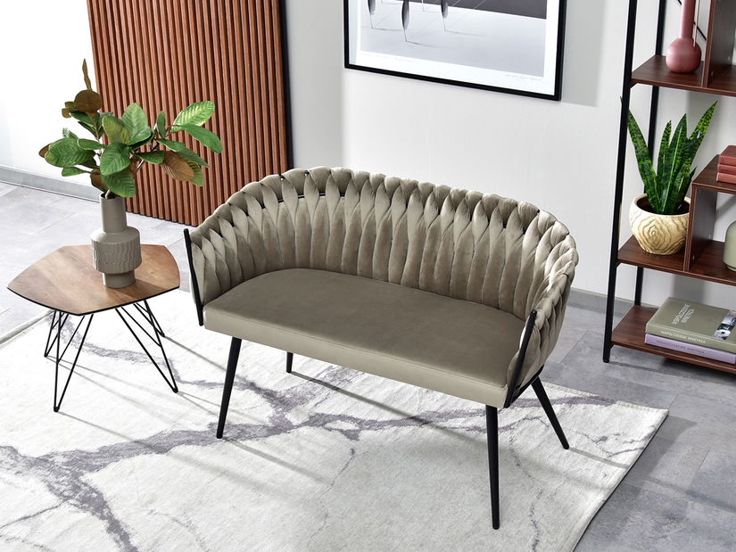 Pohovka dvousedačka Radio (béžová + černá)