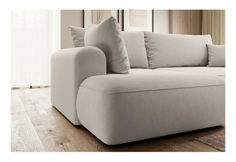 Rohová sedací souprava Olivo II (L) (bílá + černá)