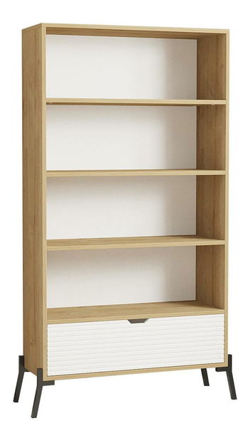 Regál Duseso (dub safírový + bílá)