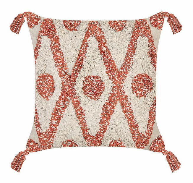 Sada 2 ozdobných polštářů 45 x 45 cm Hicky (béžová)