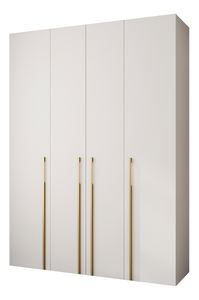 Šatní skříň 180 cm Carmela 50-3 (bílá + zlatá)