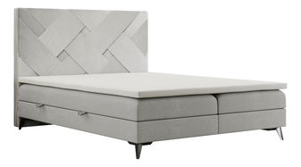 Boxspring postel 180 cm Melo (světle šedá) (s úložným prostorem)