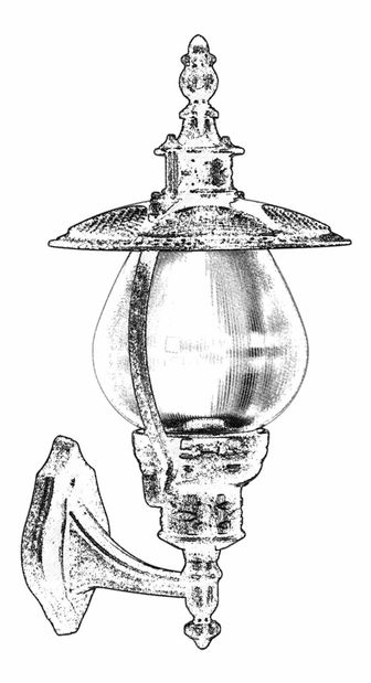 Venkovní nástěnné svítidlo Moses (hnědá)