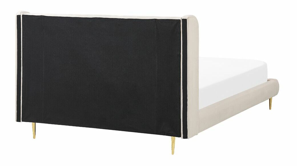 Manželská postel 140 cm Flora (béžová) (s roštem)