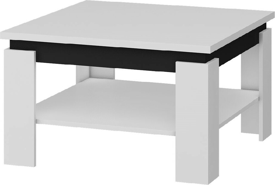 Konferenční stolek Allen (Bílá + Lesk černý)