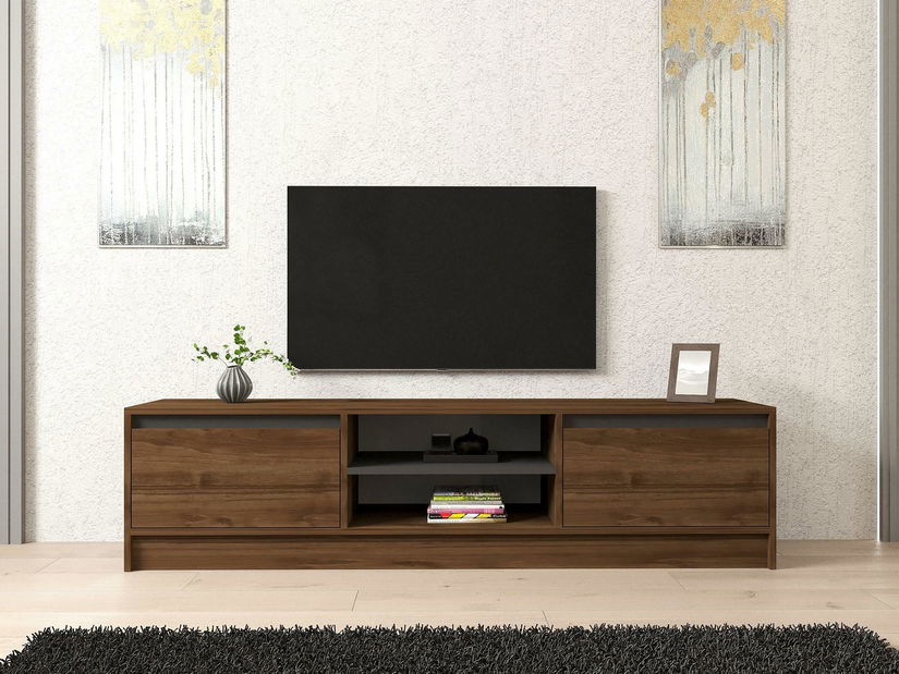 TV stolek/skříňka Omar (ořech + antracit)