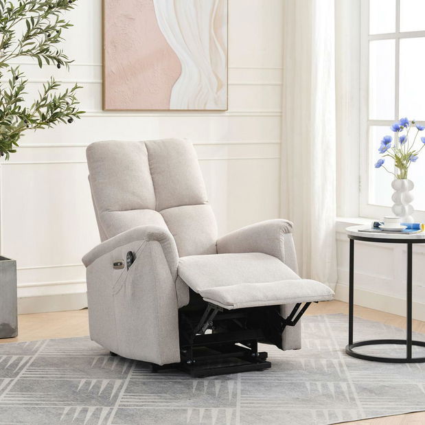 Polohovací křeslo Tesalureza (krémová)