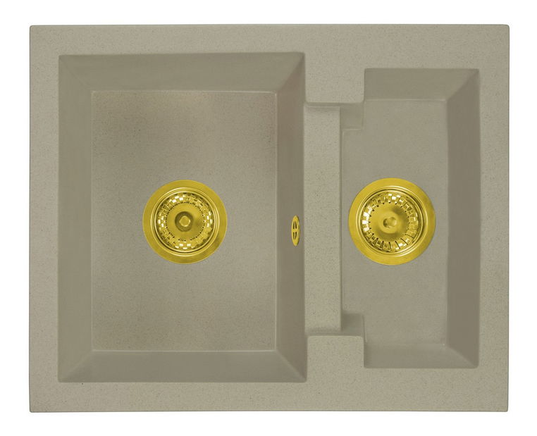 Kuchyňský dřez Yagma (béžová) (bez otvoru pro baterii) (L)