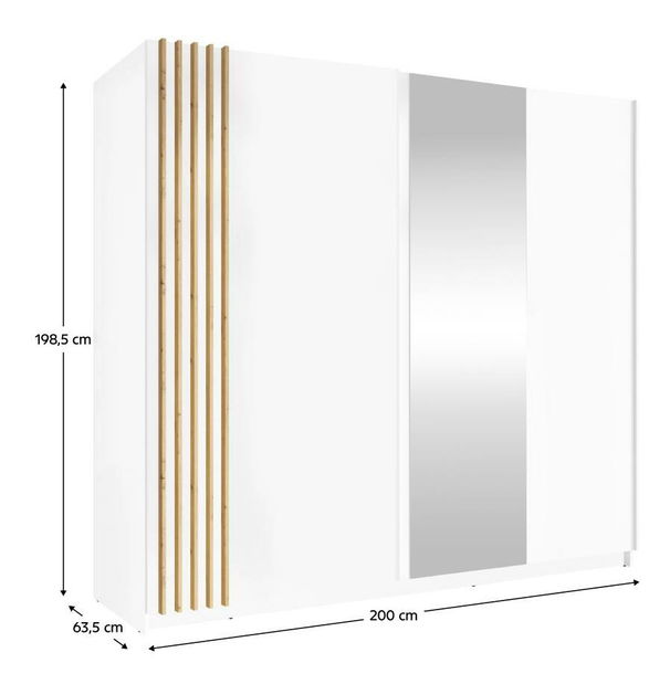 Skříň Bogota 2 (bílá + dub artisan)