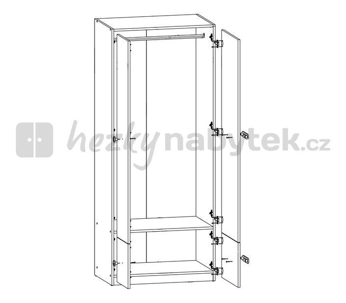 Šatní skříň BRW TWIST szafa