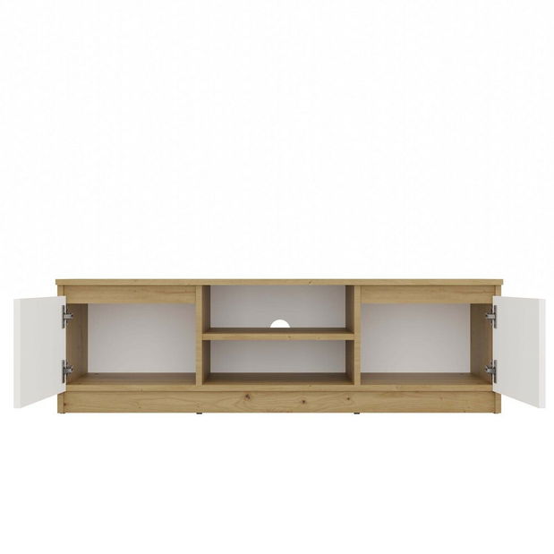 TV skříňka Musecalo 120 (dub artisan + bílá)