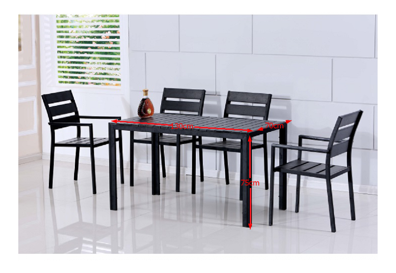 Záhradný nábytok Gurduk 1 + 4 (čierna)