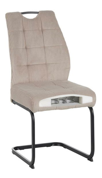 Jídelní židle Kalme (hnědo šedá taupe + černá)