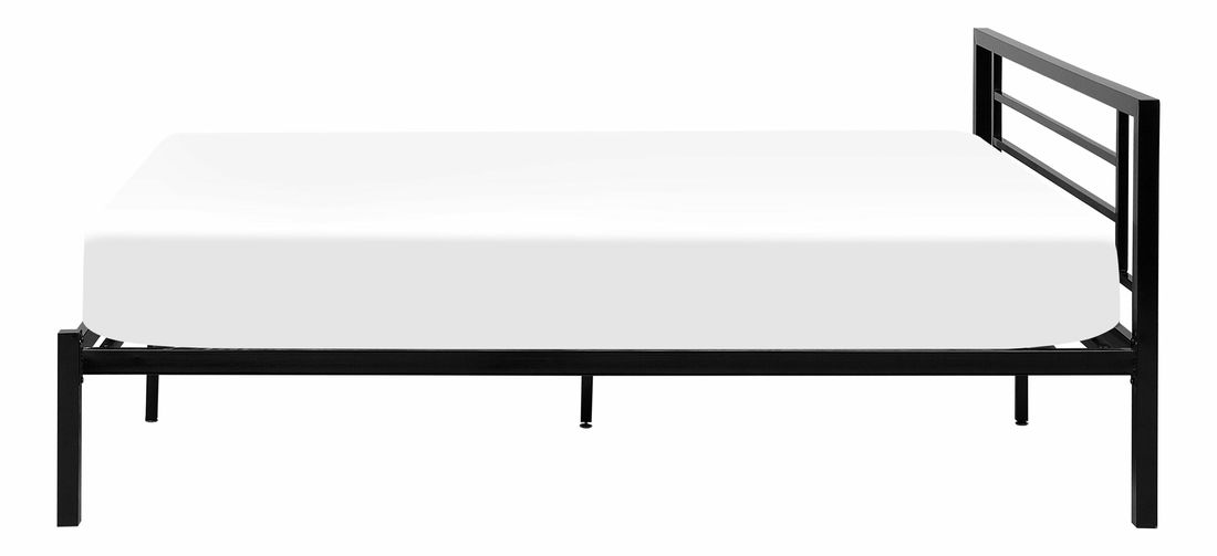 Manželská postel 160 cm CONNET (s roštem) (černá)