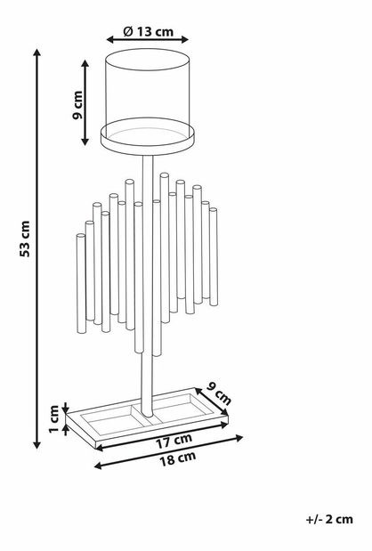 Svícen Nis 53 cm (zlatá)