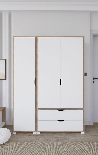 Šatní skříň Nissindira (ořech světlý)