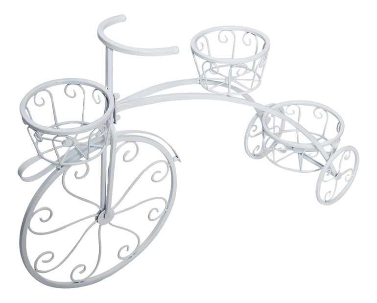 Retro květináč ve tvaru kola Galahad (bílá)