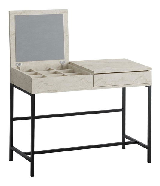 Toaletní stolek Lio (travertin) (se zrcadlem)