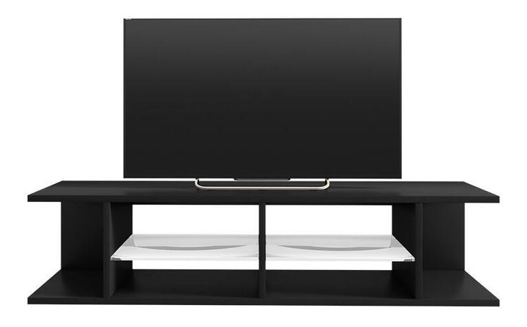 TV skříňka/stolek Monty 137 (s osvětlením) (černá)