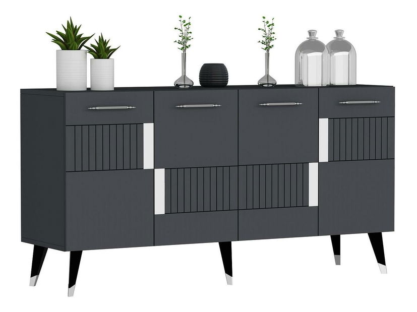 Skříňka Lotoka 2 (antracit + stříbrná)