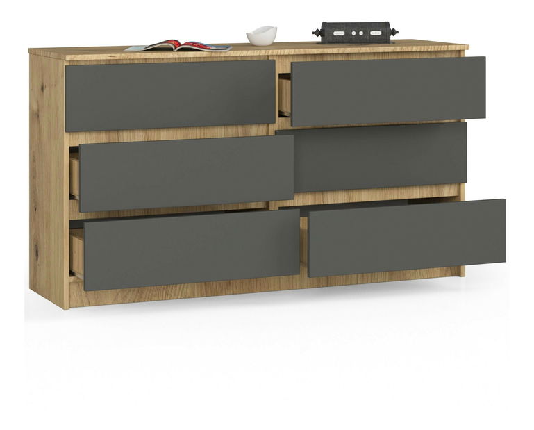 Komoda Keanu (dub artisan + šedá)