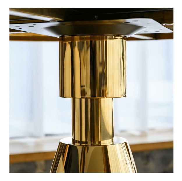 Jídelní stůl Greys 1 (zlatá + bílý mramor) (pro 4 osoby)