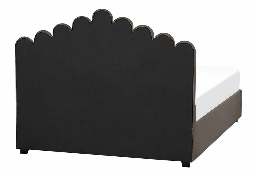 Manželská postel 160 cm Valhala (béžová) (s roštem a úložným prostorem)