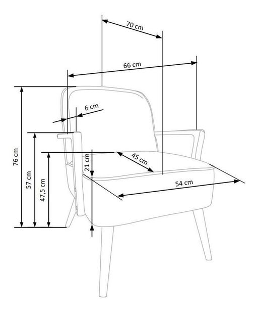 Relaxační křeslo Particia (světlobéžová + ořech světlý)