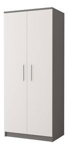Šatní skříň Oleg II (bílá + šedá)