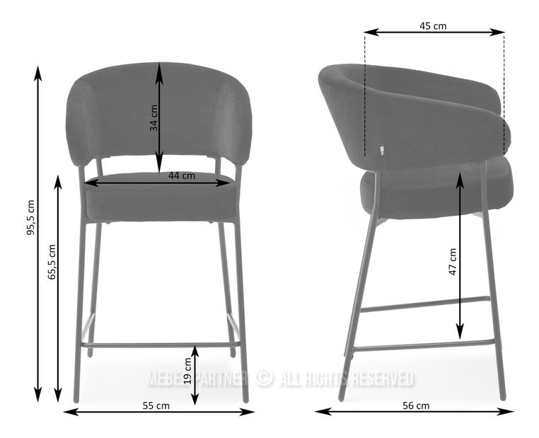 Barová židle Coordiano (černá)