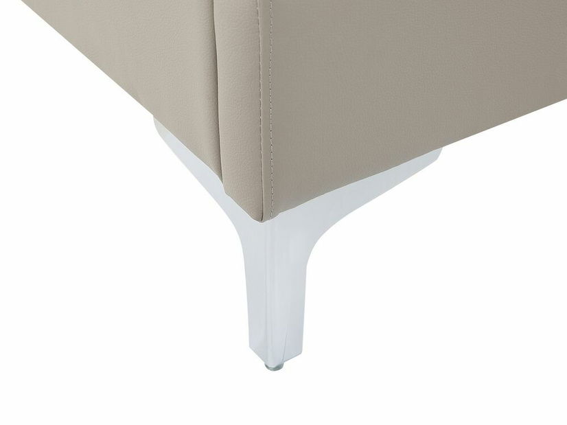 Manželská postel 140 cm Amar (šedá) (ekokůže) (s roštem)