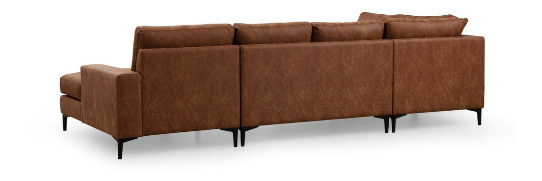 Rohová sedačka U Portobeno 2 (tmavě oranžová + černá)