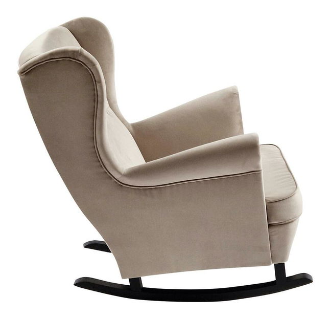 Houpací křeslo ušák Trasmitirle (béžová + černá)