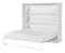 Sklápěcí postel 160 Perfecto II (bílá + bílá + černá) (horizontální) (bez osvětlení)