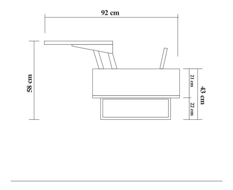 Sada nábytku do obývacího pokoje Laxi 23 (ořech + černá)