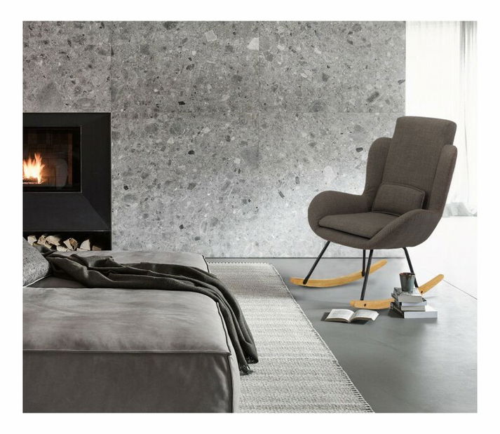 Relaxační houpací křeslo Harper (hnědá)