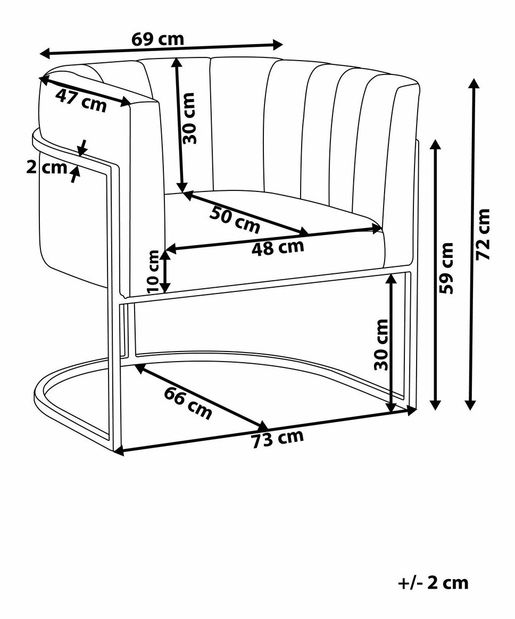 Křeslo LAVIRE (šedá)