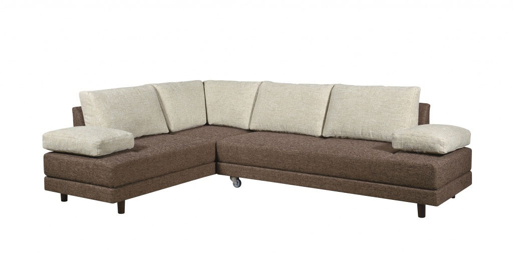 Rohová sedací souprava BRW Lana hnědá (L)