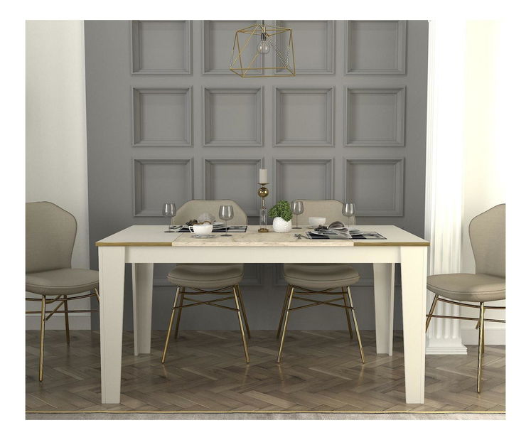 Jídelní stůl Veya 2 (pro 6 osob) (travertin + písková)