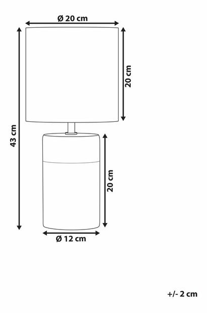 Stolní lampa Anette (béžová)