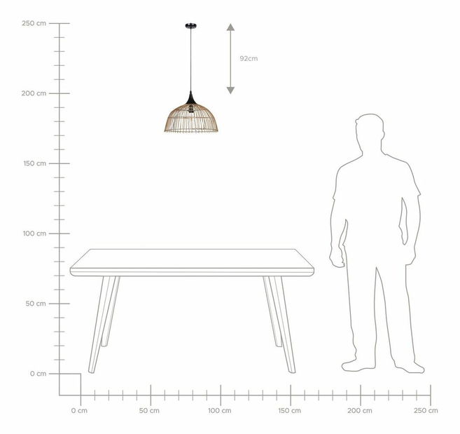 Závěsné svítidlo Bernardo (přírodní)