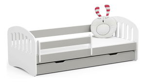 Dětská postel Preena (šedá) (s matrací)