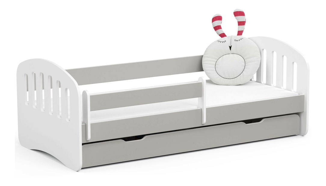 Dětská postel Preena (šedá) (s matrací)