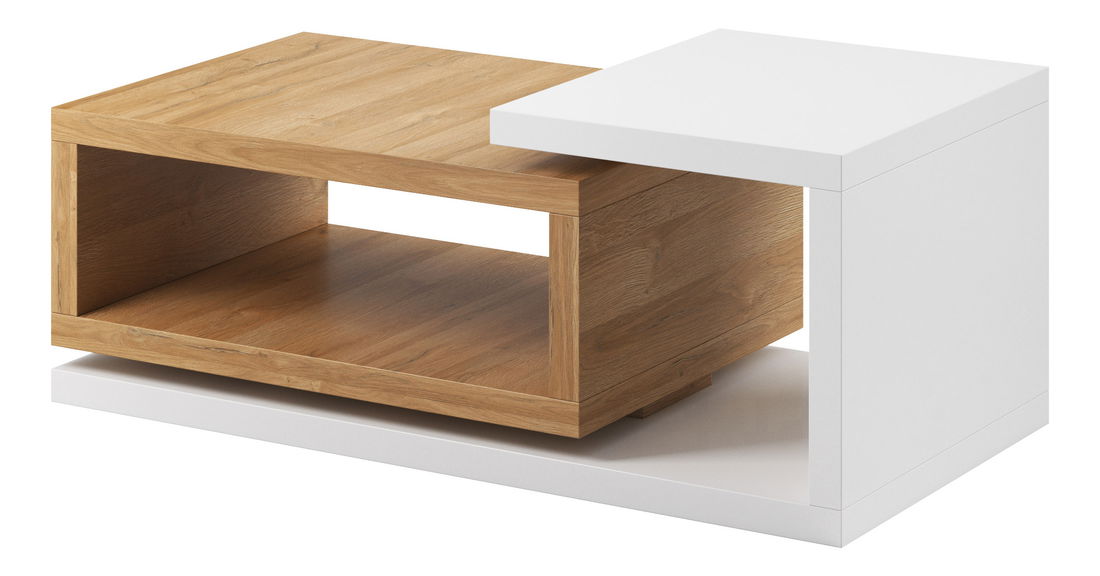 Konferenční stolek Bilsby Typ 97 (dub grandson + bilá)