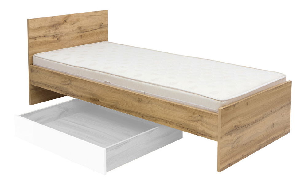 Jednolůžková postel 90 cm BRW Zele LOZ90