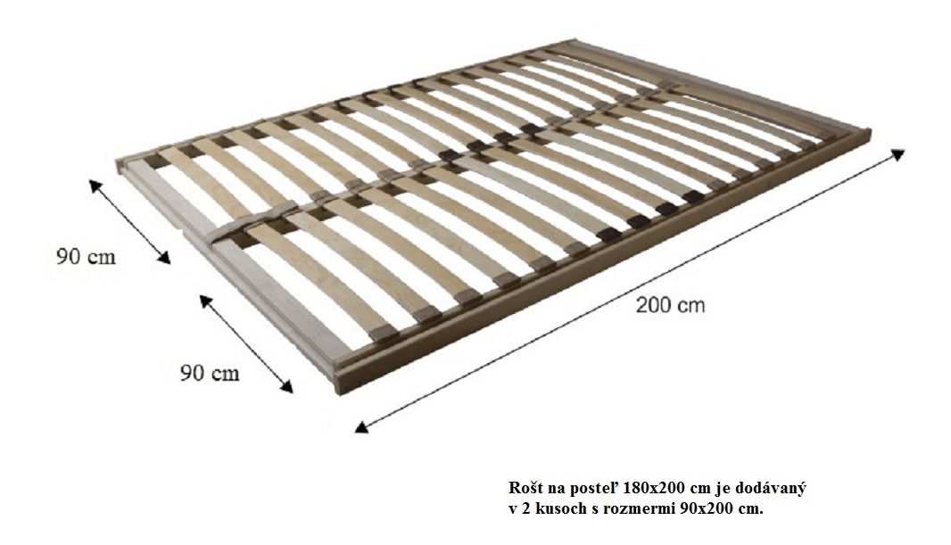 Vyklápěcí rošt 180 cm Basilico