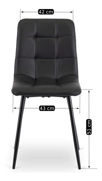 Jídelní židle Derecho (černá)