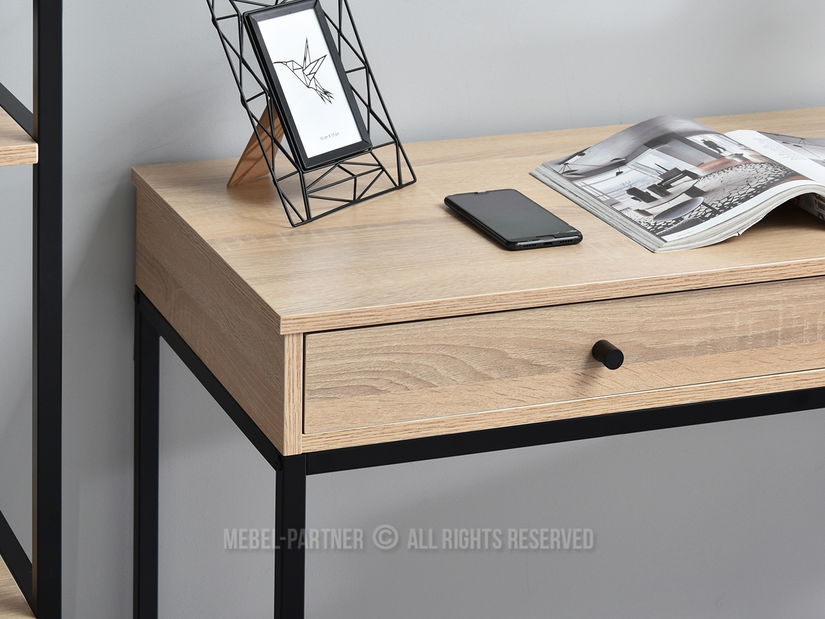 PC stolek Kaplan (dub + černá)